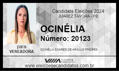 Candidato OCINÉLIA 2024 - JUAREZ TÁVORA - Eleições