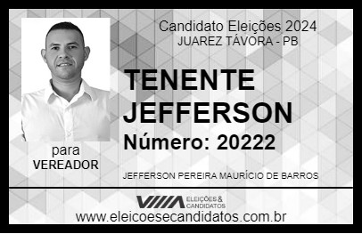 Candidato TENENTE JEFFERSON 2024 - JUAREZ TÁVORA - Eleições