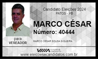 Candidato MARCO CÉSAR 2024 - PATOS - Eleições