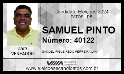 Candidato SAMUEL PINTO 2024 - PATOS - Eleições