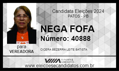 Candidato NEGA FOFA 2024 - PATOS - Eleições