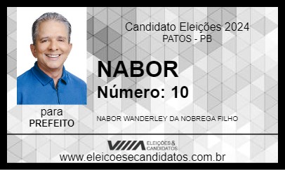 Candidato NABOR 2024 - PATOS - Eleições