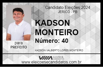 Candidato KADSON MONTEIRO 2024 - JERICÓ - Eleições