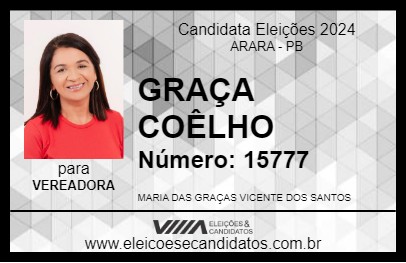 Candidato GRAÇA COÊLHO 2024 - ARARA - Eleições