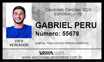 Candidato GABRIEL PERU 2024 - ESPERANÇA - Eleições