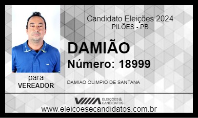 Candidato DAMIÃO 2024 - PILÕES - Eleições