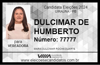 Candidato DULCIMAR DE HUMBERTO 2024 - UIRAÚNA - Eleições