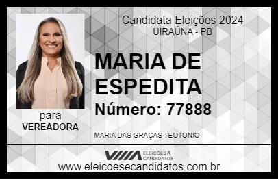 Candidato MARIA DE ESPEDITA 2024 - UIRAÚNA - Eleições