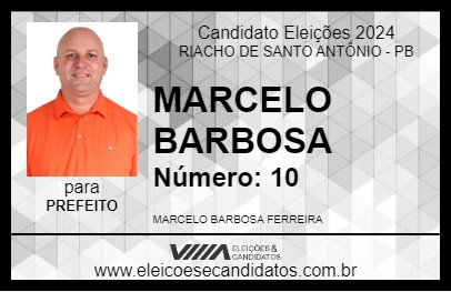 Candidato MARCELO BARBOSA 2024 - RIACHO DE SANTO ANTÔNIO - Eleições