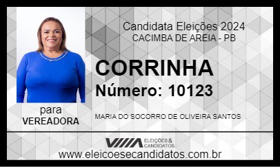 Candidato CORRINHA 2024 - CACIMBA DE AREIA - Eleições