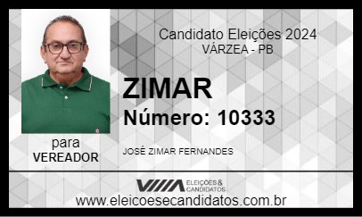 Candidato ZIMAR 2024 - VÁRZEA - Eleições