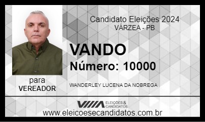 Candidato VANDO 2024 - VÁRZEA - Eleições