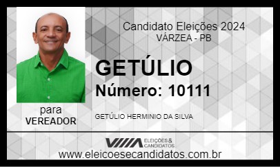 Candidato GETÚLIO 2024 - VÁRZEA - Eleições