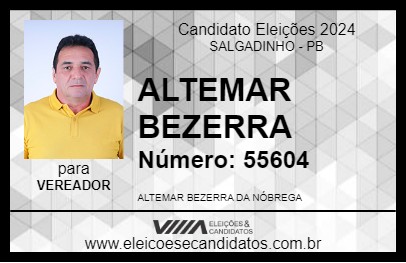 Candidato ALTEMAR BEZERRA 2024 - SALGADINHO - Eleições