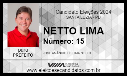 Candidato NETTO LIMA 2024 - SANTA LUZIA - Eleições