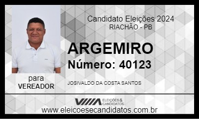 Candidato ARGEMIRO 2024 - RIACHÃO - Eleições