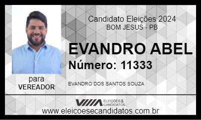 Candidato EVANDRO ABEL 2024 - BOM JESUS - Eleições