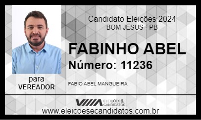 Candidato FABINHO ABEL 2024 - BOM JESUS - Eleições