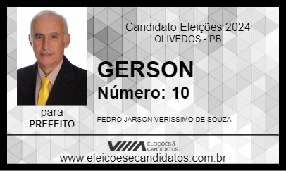 Candidato GERSON 2024 - OLIVEDOS - Eleições