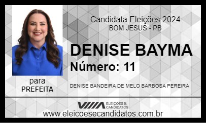 Candidato DENISE BAYMA 2024 - BOM JESUS - Eleições