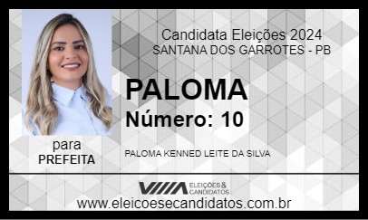 Candidato PALOMA 2024 - SANTANA DOS GARROTES - Eleições