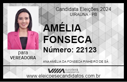 Candidato AMÉLIA FONSECA 2024 - UIRAÚNA - Eleições