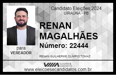 Candidato RENAN MAGALHÃES 2024 - UIRAÚNA - Eleições