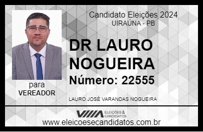 Candidato DR LAURO NOGUEIRA 2024 - UIRAÚNA - Eleições