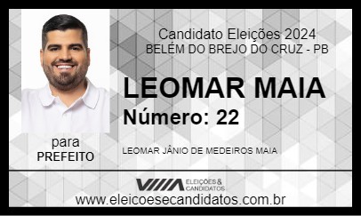 Candidato LEOMAR MAIA 2024 - BELÉM DO BREJO DO CRUZ - Eleições