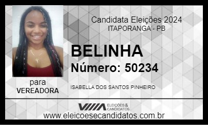 Candidato BELINHA 2024 - ITAPORANGA - Eleições