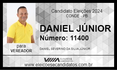 Candidato DANIEL JÚNIOR 2024 - CONDE - Eleições