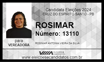 Candidato ROSIMAR 2024 - CRUZ DO ESPÍRITO SANTO - Eleições