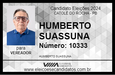 Candidato HUMBERTO SUASSUNA 2024 - CATOLÉ DO ROCHA - Eleições