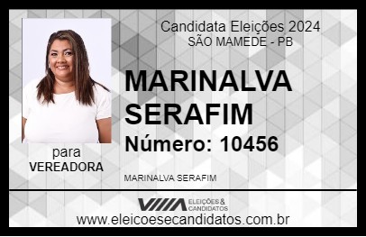 Candidato MARINALVA SERAFIM 2024 - SÃO MAMEDE - Eleições