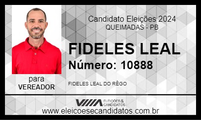 Candidato FIDELES LEAL 2024 - QUEIMADAS - Eleições