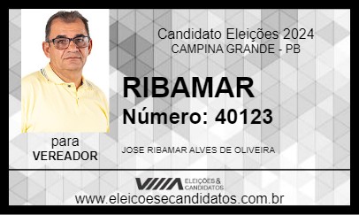 Candidato RIBAMAR 2024 - CAMPINA GRANDE - Eleições