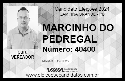 Candidato MARCINHO DO PEDREGAL 2024 - CAMPINA GRANDE - Eleições