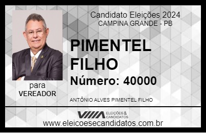 Candidato PIMENTEL FILHO 2024 - CAMPINA GRANDE - Eleições