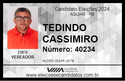 Candidato TEDINHO CASSIMIRO 2024 - AGUIAR - Eleições