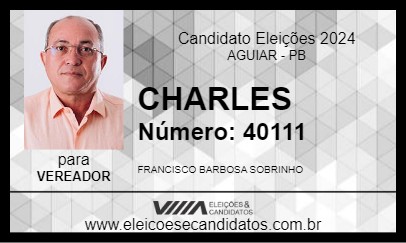 Candidato CHARLES 2024 - AGUIAR - Eleições