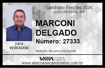 Candidato MARCONI DELGADO 2024 - JOÃO PESSOA - Eleições