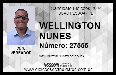 Candidato WELLINGTON NUNES 2024 - JOÃO PESSOA - Eleições