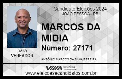 Candidato MARCOS DA MIDIA 2024 - JOÃO PESSOA - Eleições