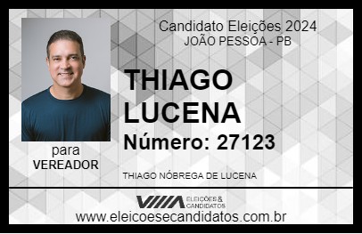 Candidato THIAGO LUCENA 2024 - JOÃO PESSOA - Eleições