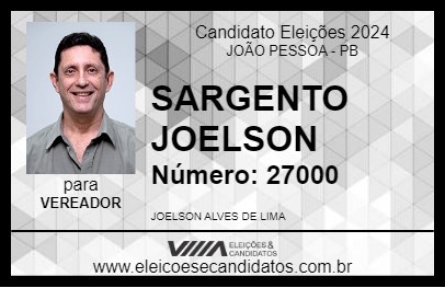 Candidato SARGENTO JOELSON 2024 - JOÃO PESSOA - Eleições