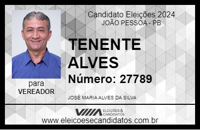 Candidato TENENTE ALVES 2024 - JOÃO PESSOA - Eleições