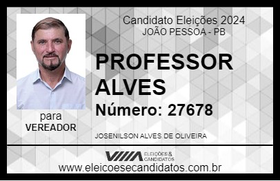 Candidato PROFESSOR ALVES 2024 - JOÃO PESSOA - Eleições