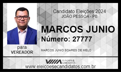 Candidato MARCOS JUNIO 2024 - JOÃO PESSOA - Eleições