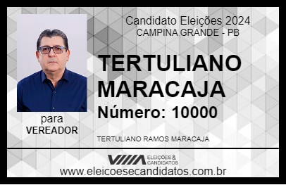 Candidato TERTULIANO MARACAJA 2024 - CAMPINA GRANDE - Eleições