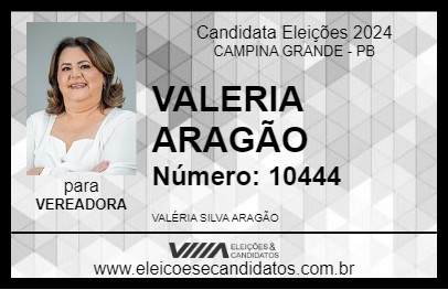 Candidato VALERIA ARAGÃO 2024 - CAMPINA GRANDE - Eleições